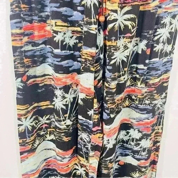 Free People Wide Leg Pants Blue Lagoon Loungewear Beach Pool Vacation Tropical - Picture 8 of 8